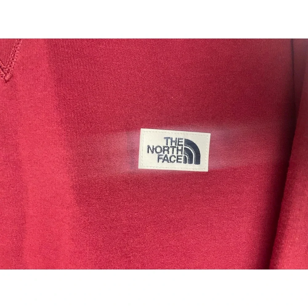 NWT The North Face Men's Patch Crew Sweater Maroon Red Size XL Brand New